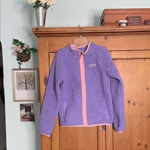 Columbia Lavender Fleece Jacket with Pink Trim